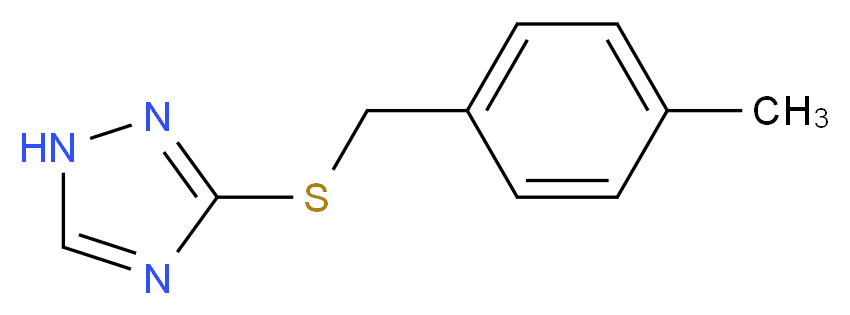 3-{[(4-methylphenyl)methyl]sulfanyl}-1H-1,2,4-triazole_分子结构_CAS_302804-66-6