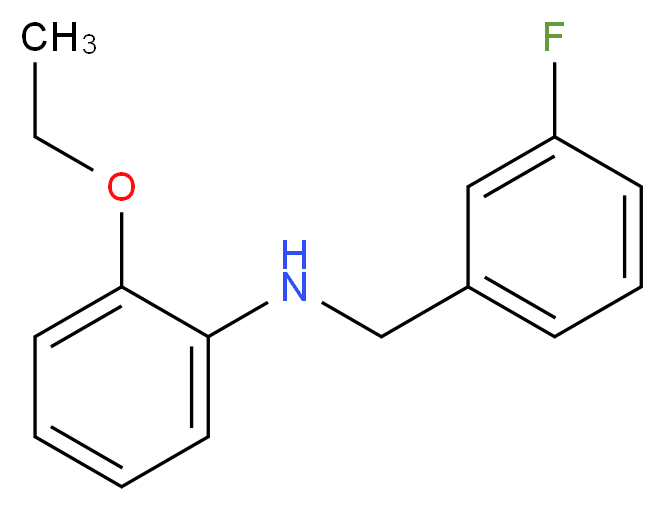 2-Ethoxy-N-(3-fluorobenzyl)aniline_分子结构_CAS_1019550-62-9)