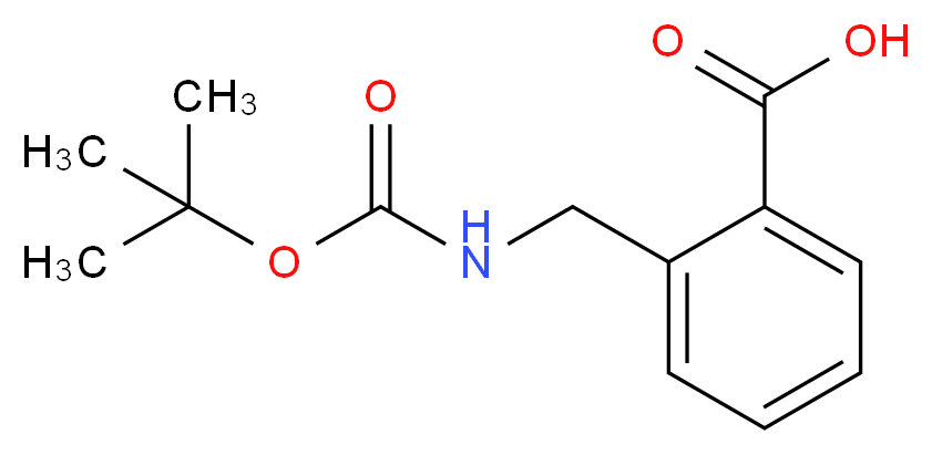 2-({[(tert-butoxy)carbonyl]amino}methyl)benzoic acid_分子结构_CAS_669713-61-5