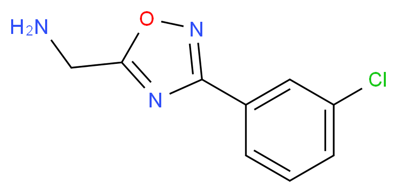 1-[3-(3-CHLOROPHENYL)-1,2,4-OXADIAZOL-5-YL]METHANAMINE_分子结构_CAS_)