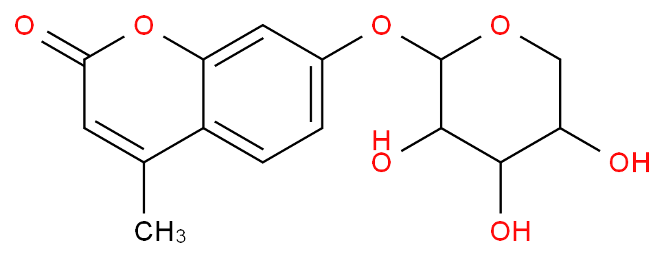 4-methyl-7-[(3,4,5-trihydroxyoxan-2-yl)oxy]-2H-chromen-2-one_分子结构_CAS_69414-26-2