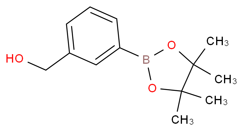 3-(Hydroxymethyl)phenylboronic acid pinacol ester_分子结构_CAS_443776-76-9)