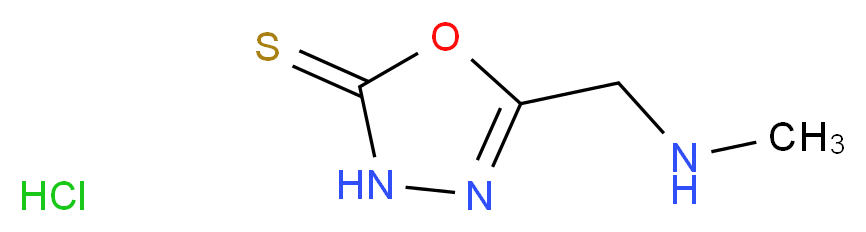 5-((methylamino)methyl)-1,3,4-oxadiazole-2(3H)-thione hydrochloride_分子结构_CAS_1046079-57-5)