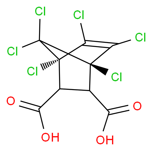 1,4,5,6,7,7-六氯-5-降冰片烯-2,3-二羧酸_分子结构_CAS_115-28-6)