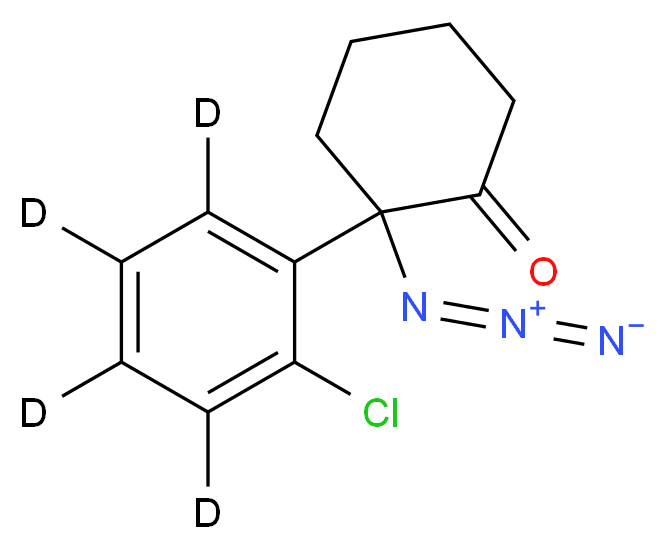 2-Azido-2-(6-chlorophenyl)cyclohexanone-d4_分子结构_CAS_1336986-09-4)