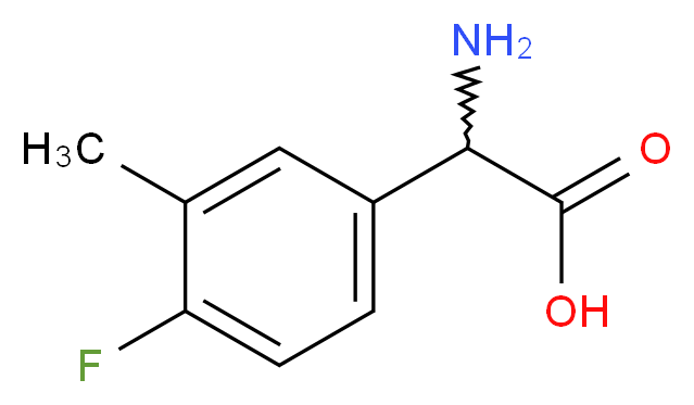 2-amino-2-(4-fluoro-3-methylphenyl)acetic acid_分子结构_CAS_261951-77-3