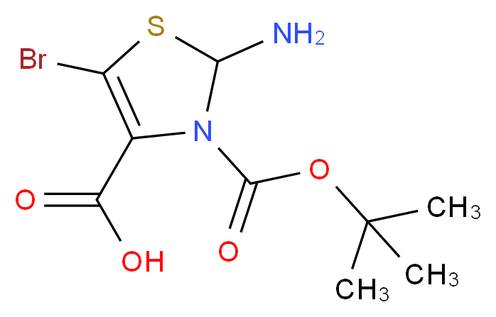 N-Boc-2-AMino-5-broMothiazole-4-carboxylic acid_分子结构_CAS_914347-09-4)