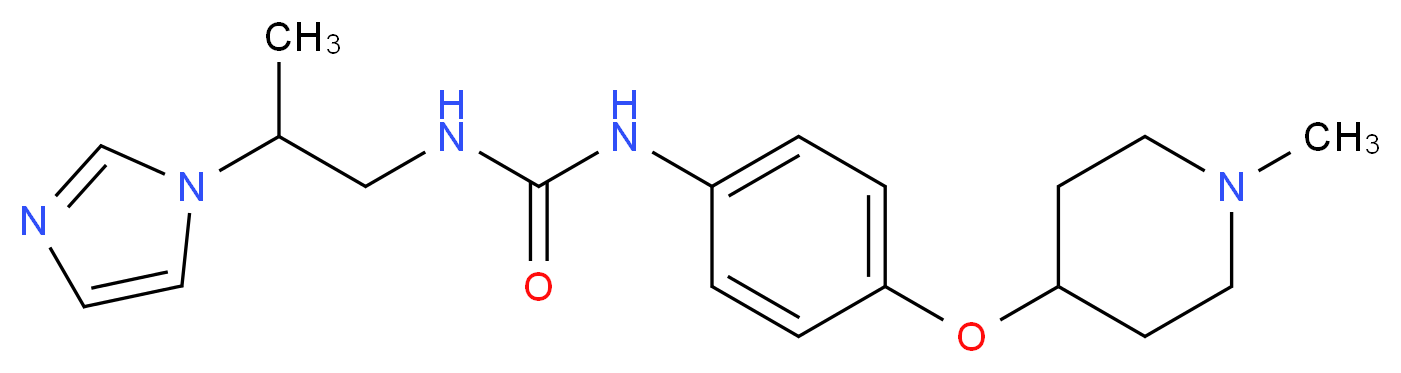 N-[2-(1H-imidazol-1-yl)propyl]-N'-{4-[(1-methylpiperidin-4-yl)oxy]phenyl}urea_分子结构_CAS_)