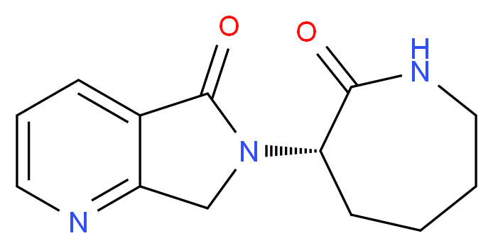 6-[(3S)-2-oxoazepan-3-yl]-6,7-dihydro-5H-pyrrolo[3,4-b]pyridin-5-one_分子结构_CAS_)