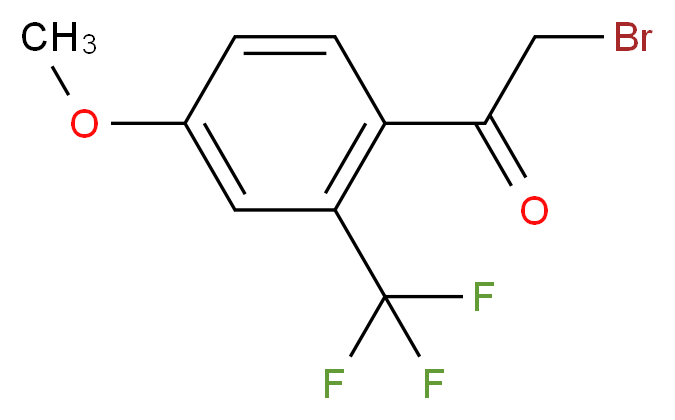 4-Methoxy-2-(trifluoromethyl)phenacyl bromide_分子结构_CAS_)