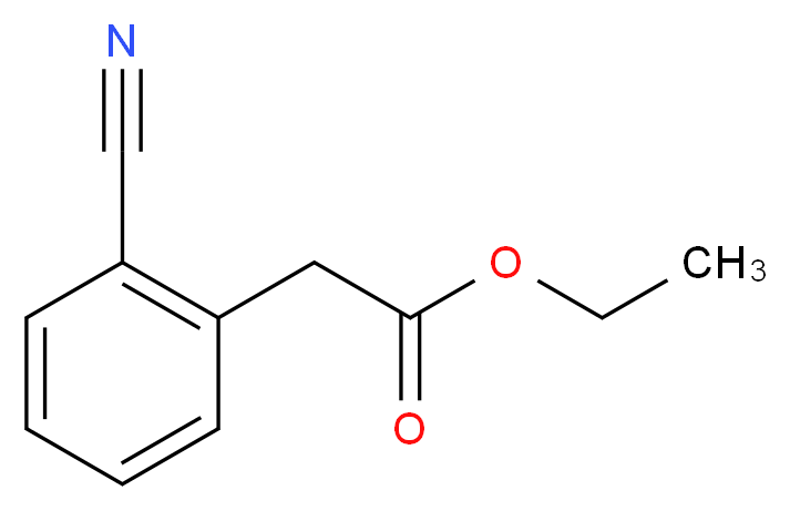 (2-Cyano-phenyl)-acetic acid ethyl ester_分子结构_CAS_67237-76-7)
