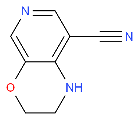 2,3-Dihydro-1H-pyrido[3,4-b][1,4]oxazine-8-carbonitrile_分子结构_CAS_1228666-02-1)