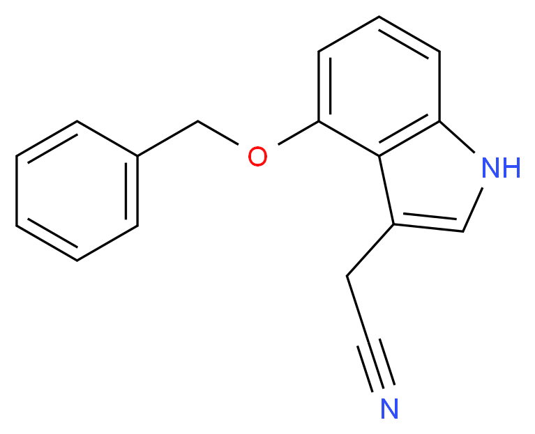 2-[4-(benzyloxy)-1H-indol-3-yl]acetonitrile_分子结构_CAS_1464-11-5