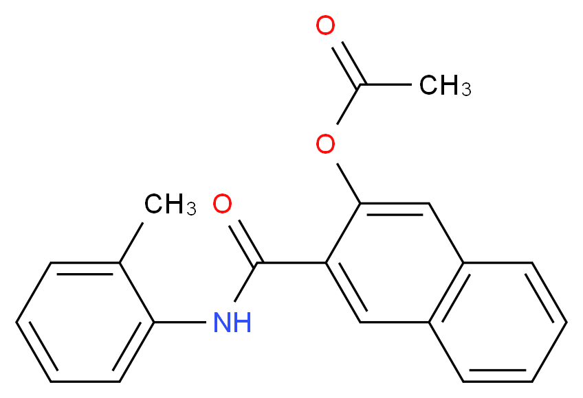 3-[(2-methylphenyl)carbamoyl]naphthalen-2-yl acetate_分子结构_CAS_528-66-5