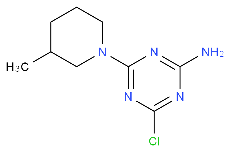 4-Chloro-6-(3-methyl-1-piperidinyl)-1,3,5-triazin-2-amine_分子结构_CAS_)