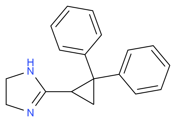 2-(2,2-diphenylcyclopropyl)-4,5-dihydro-1H-imidazole_分子结构_CAS_53267-01-9