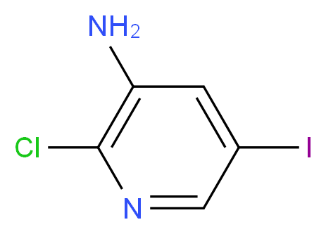 2-CHLORO-5-IODO-PYRIDIN-3-YLAMINE_分子结构_CAS_426463-09-4)