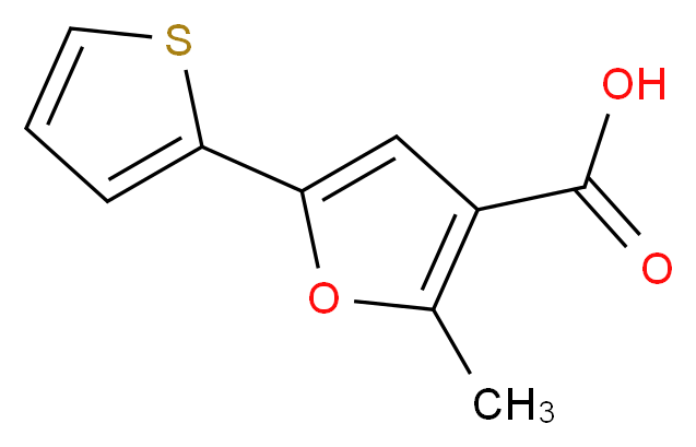 2-Methyl-5-(thien-2-yl)-3-furoic acid_分子结构_CAS_)