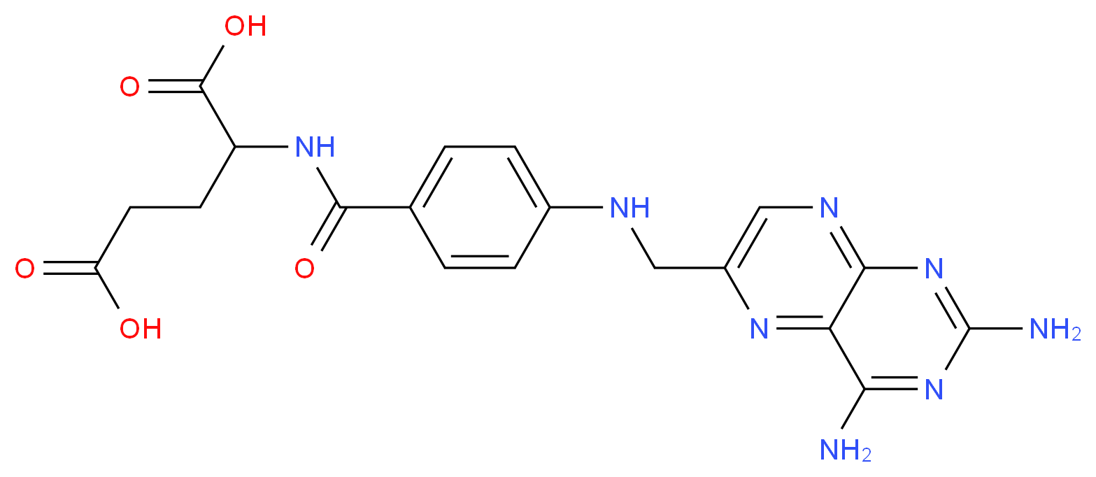 2-(4-((2,4-Diaminopteridin-6-yl)methylamino)-benzamido)pentanedioic acid_分子结构_CAS_54-62-6)