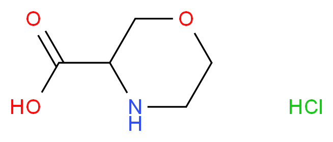 morpholine-3-carboxylic acid hydrochloride_分子结构_CAS_66937-99-3