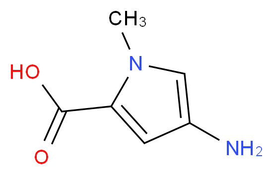 4-amino-1-methyl-1H-pyrrole-2-carboxylic acid_分子结构_CAS_45776-13-4
