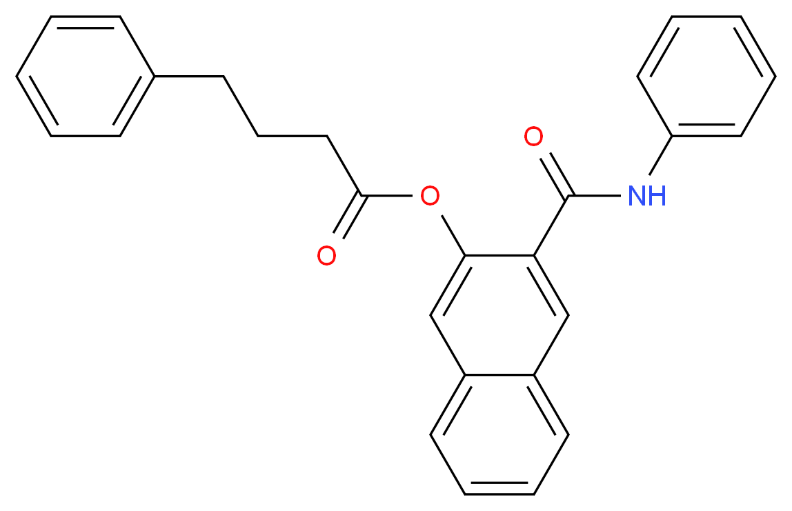 3-(phenylcarbamoyl)naphthalen-2-yl 4-phenylbutanoate_分子结构_CAS_96179-45-2