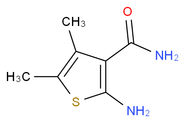 2-Amino-4,5-dimethyl-3-thiophenecarboxamide_分子结构_CAS_)