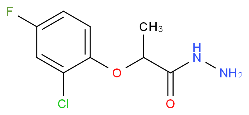 2-(2-Chloro-4-fluorophenoxy)propanohydrazide_分子结构_CAS_)