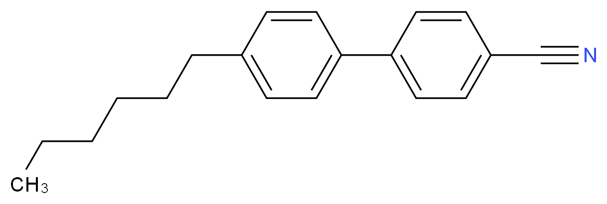 4-(4-hexylphenyl)benzonitrile_分子结构_CAS_41122-70-7