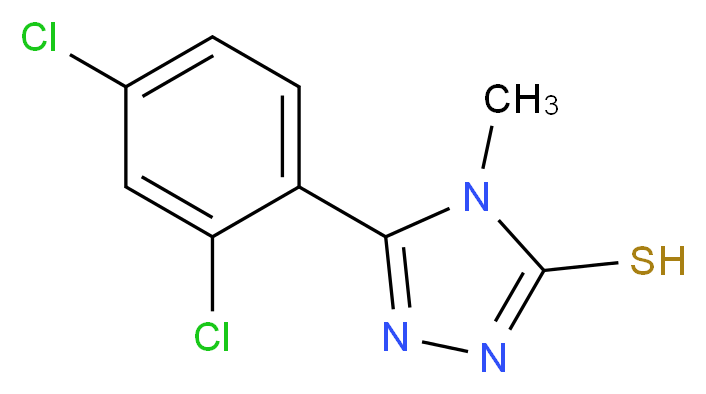 5-(2,4-Dichlorophenyl)-4-methyl-4H-1,2,4-triazole-3-thiol_分子结构_CAS_162693-41-6)