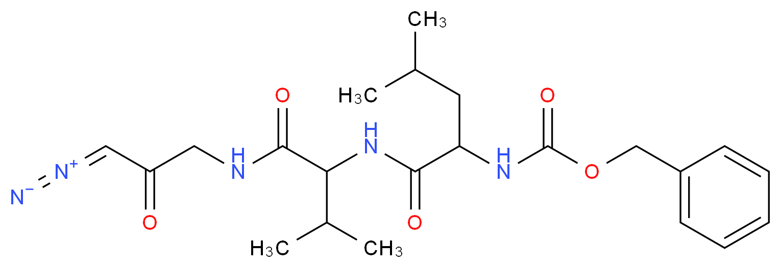 benzyl N-[1-({1-[(3-diazo-2-oxopropyl)carbamoyl]-2-methylpropyl}carbamoyl)-3-methylbutyl]carbamate_分子结构_CAS_119670-30-3