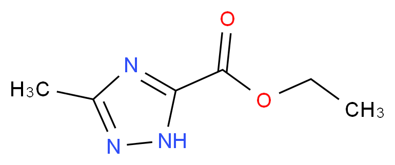 ethyl 3-methyl-1H-1,2,4-triazole-5-carboxylate_分子结构_CAS_)