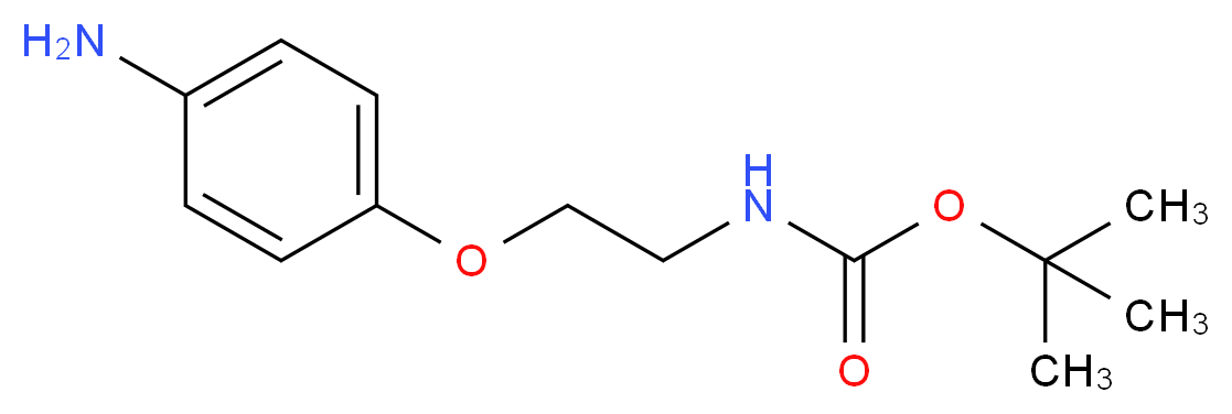 tert-butyl N-[2-(4-aminophenoxy)ethyl]carbamate_分子结构_CAS_159184-15-3