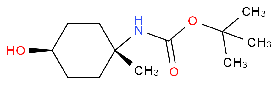 Carbamic acid, (trans-4-hydroxy-1-methylcyclohexyl)-, 1,1-dimethylethyl ester (9CI)_分子结构_CAS_412293-61-9)