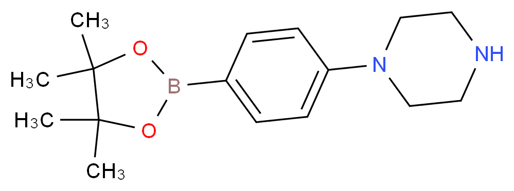 4-Piperazinylphenylboronic acid, pinacol ester_分子结构_CAS_912369-50-7)