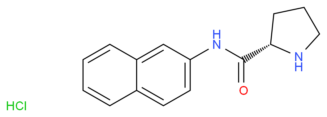 L-PROLINE-&beta;-NAPHTHYLAMIDE HYDROCHLORIDE_分子结构_CAS_97216-16-5)