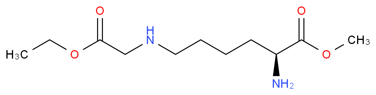 methyl (2S)-2-amino-6-[(2-ethoxy-2-oxoethyl)amino]hexanoate_分子结构_CAS_1331900-85-6