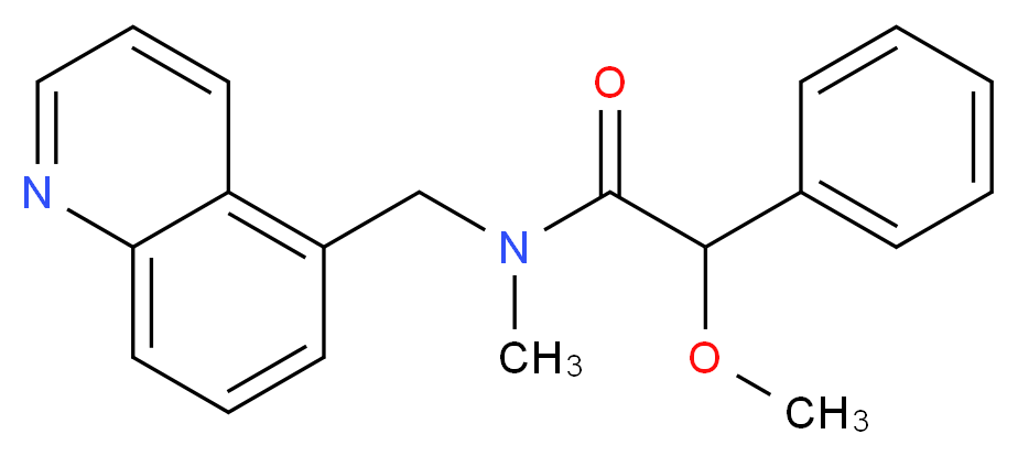 2-methoxy-N-methyl-2-phenyl-N-(5-quinolinylmethyl)acetamide_分子结构_CAS_)