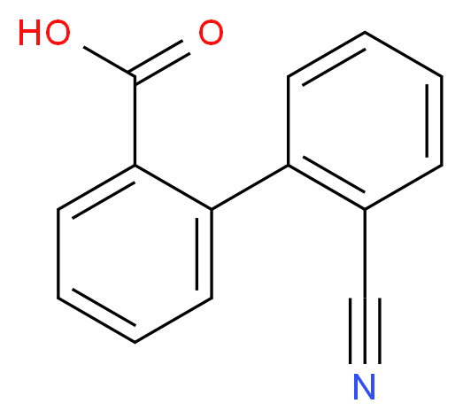 2-(2-cyanophenyl)benzoic acid_分子结构_CAS_57743-13-2