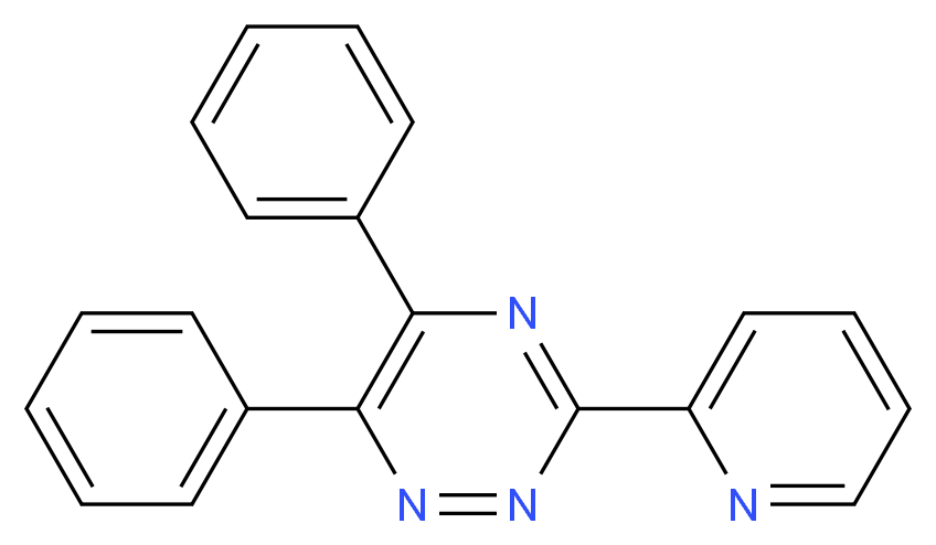 5,6-diphenyl-3-(pyridin-2-yl)-1,2,4-triazine_分子结构_CAS_1046-56-6