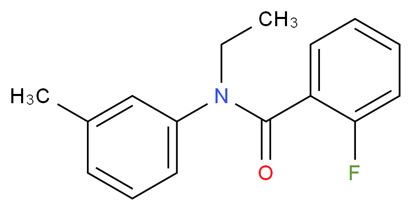 N-ethyl-2-fluoro-N-(3-methylphenyl)benzamide_分子结构_CAS_881596-57-2
