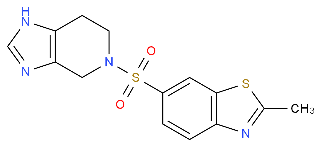 5-[(2-methyl-1,3-benzothiazol-6-yl)sulfonyl]-4,5,6,7-tetrahydro-1H-imidazo[4,5-c]pyridine_分子结构_CAS_)