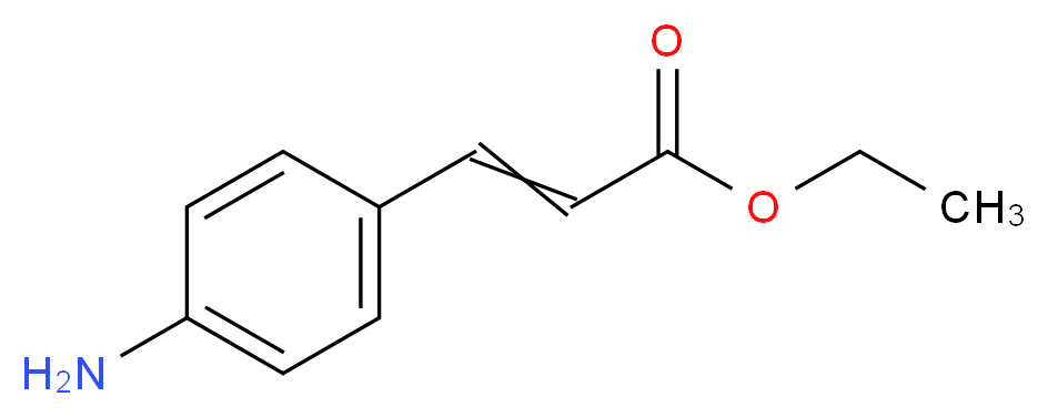 ethyl 3-(4-aminophenyl)prop-2-enoate_分子结构_CAS_5048-82-8