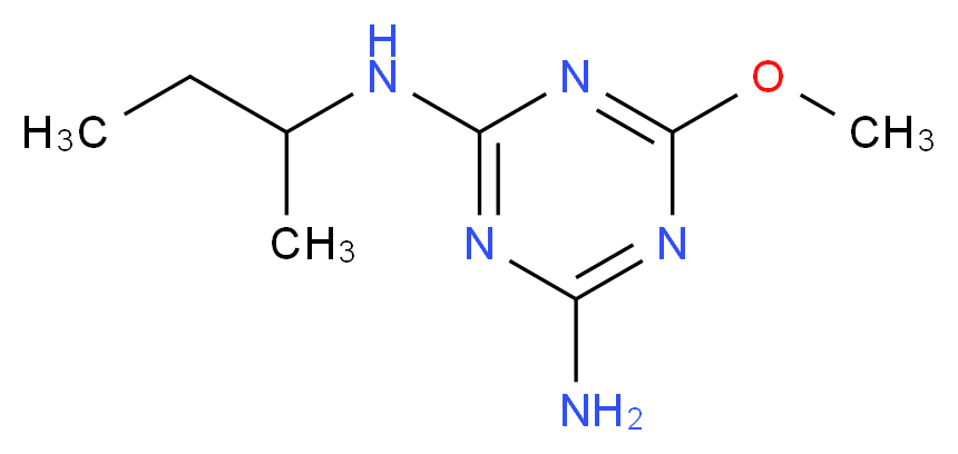 2-N-(butan-2-yl)-6-methoxy-1,3,5-triazine-2,4-diamine_分子结构_CAS_30125-64-5