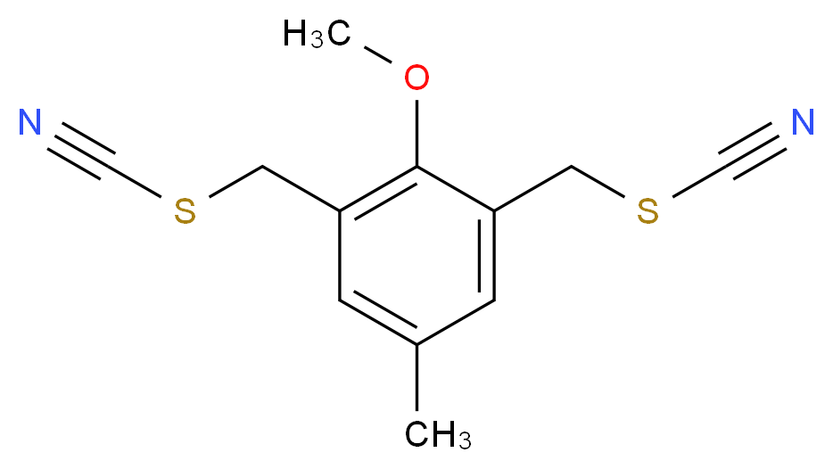 2,6-Bis(thiocyanatomethyl)-4-methylanisole_分子结构_CAS_206559-38-8)