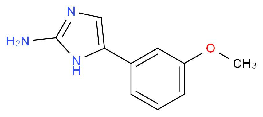 5-(3-methoxyphenyl)-1H-imidazol-2-amine_分子结构_CAS_933722-31-7