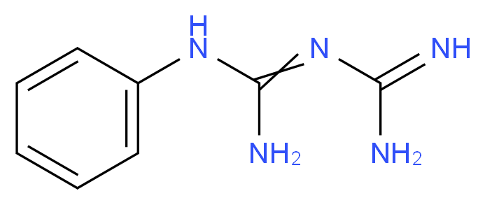 {[amino(phenylamino)methylidene]amino}methanimidamide_分子结构_CAS_102-02-3