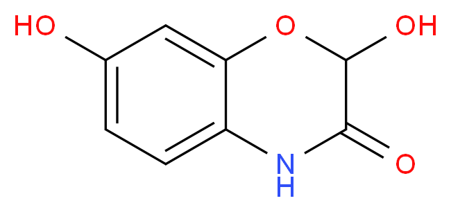2,7-Dihydroxy-2H-1,4-benzoxazin-3(4H)-one_分子结构_CAS_69804-59-7)