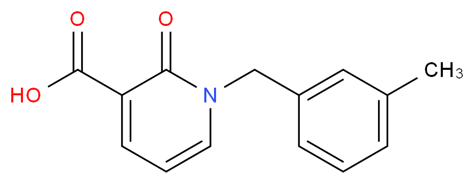 1-(3-Methylbenzyl)-2-oxo-1,2-dihydropyridine-3-carboxylic acid_分子结构_CAS_941869-28-9)