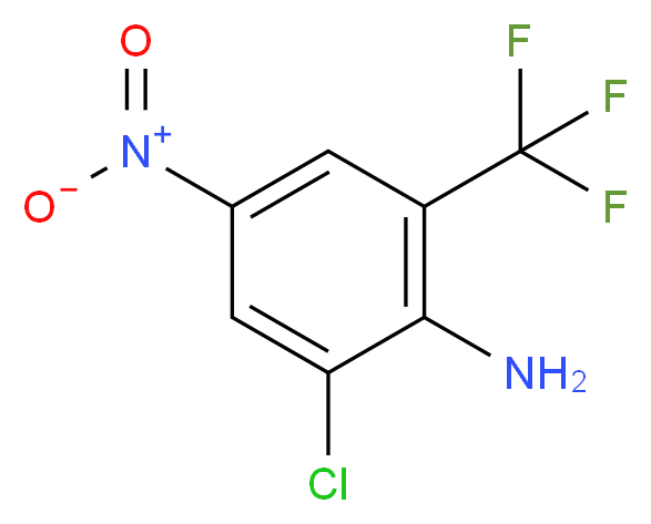 2-chloro-4-nitro-6-(trifluoromethyl)aniline_分子结构_CAS_400-67-9